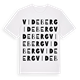 White t-shirt med Videberg ordlek t-shirt