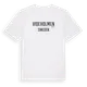 White t-shirt med Videholmen i Sverige t-shirt