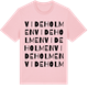 Pink Cotton t-shirt med Videholmen ordlek t-shirt