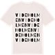 Vintage White t-shirt med Videholmen ordlek t-shirt