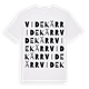 White t-shirt med Videkärr ordlek t-shirt
