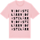 Pink Cotton t-shirt med Vidfastekärr ordlek t-shirt
