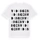 White t-shirt med Vidingen ordlek t-shirt