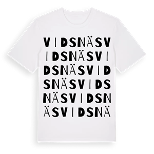 Vidsnäs ordlek t-shirt – ekologisk bomull t-shirt från Pinshirt