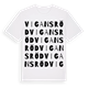 White t-shirt med Vigansröd ordlek t-shirt