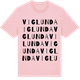 Pink Cotton t-shirt med Viglunda ordlek t-shirt