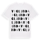White t-shirt med Viglunda ordlek t-shirt