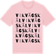 Pink Cotton t-shirt med Vik vägskäl ordlek t-shirt