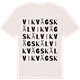 Vintage White t-shirt med Vik vägskäl ordlek t-shirt