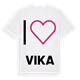 Jag älskar Vika t-shirt stort tryck