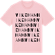 Pink Cotton t-shirt med Vike hamn ordlek t-shirt
