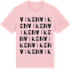 Pink Cotton t-shirt med Viken ordlek t-shirt