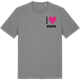 Mid Heather Gray t-shirt med Jag älskar Viken t-shirt litet tryck