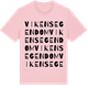 Pink Cotton t-shirt med Vikens Egendom ordlek t-shirt