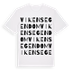 White t-shirt med Vikens Egendom ordlek t-shirt