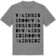 Mid Heather Gray t-shirt med Vikens Egendom ordlek t-shirt