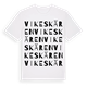 White t-shirt med Vikeskären ordlek t-shirt