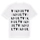 White t-shirt med Vikhult ordlek t-shirt