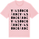 Pink Cotton t-shirt med Viks Ödegärde ordlek t-shirt