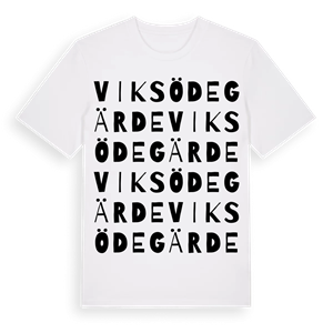 Viks Ödegärde ordlek t-shirt – ekologisk bomull t-shirt från Pinshirt