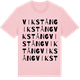 Pink Cotton t-shirt med Vikstång ordlek t-shirt