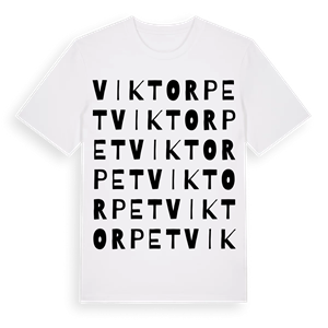 Viktorpet ordlek t-shirt – ekologisk bomull t-shirt från Pinshirt