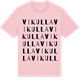 Pink Cotton t-shirt med Vikulla ordlek t-shirt