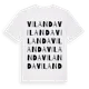 White t-shirt med Vilanda ordlek t-shirt