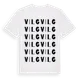 White t-shirt med Vilg ordlek t-shirt