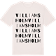 Vintage White t-shirt med Villiamsholm ordlek t-shirt