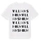 White t-shirt med Villiamsholm ordlek t-shirt