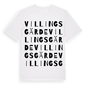 Villingsgärde ordlek t-shirt – ekologisk bomull t-shirt från Pinshirt