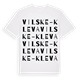White t-shirt med Vilske-Kleva ordlek t-shirt