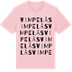 Pink Cotton t-shirt med Vimpelås ordlek t-shirt