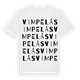 White t-shirt med Vimpelås ordlek t-shirt