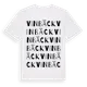 White t-shirt med Vinbäck ordlek t-shirt