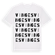 White t-shirt med Vinges ordlek t-shirt