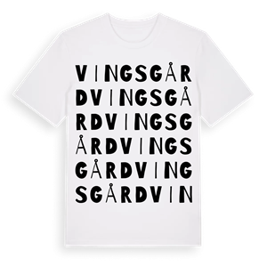Vings gård ordlek t-shirt – ekologisk bomull t-shirt från Pinshirt