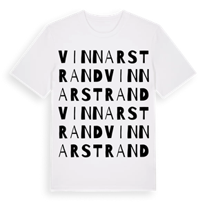 Vinnarstrand ordlek t-shirt – ekologisk bomull t-shirt från Pinshirt