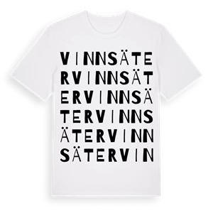 Vinnsäter ordlek t-shirt – ekologisk bomull t-shirt från Pinshirt