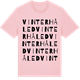 Pink Cotton t-shirt med Vinterhåled ordlek t-shirt