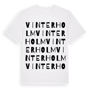 Vinterholm ordlek t-shirt – ekologisk bomull t-shirt från Pinshirt