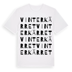 Vinterkärret ordlek t-shirt – ekologisk bomull t-shirt från Pinshirt