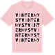 Pink Cotton t-shirt med Vintermyst ordlek t-shirt