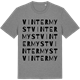 Mid Heather Gray t-shirt med Vintermyst ordlek t-shirt