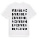 White t-shirt med Virholmen ordlek t-shirt