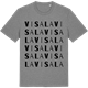 Mid Heather Gray t-shirt med Visala ordlek t-shirt