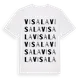 White t-shirt med Visala ordlek t-shirt