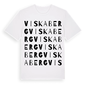 Viskaberg ordlek t-shirt – ekologisk bomull t-shirt från Pinshirt