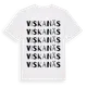 White t-shirt med Viskanäs ordlek t-shirt